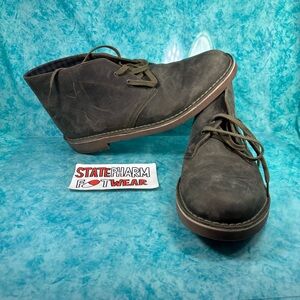 Clarks Desert Boot Men’s Green Leather Mid Top Casual Fashion Boots Size 10.5